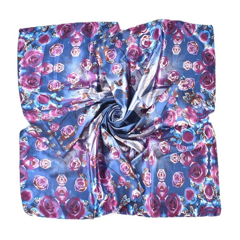 Printed Scarf Supplier - OEM 35-Inch Screen Printed Silk Shawl