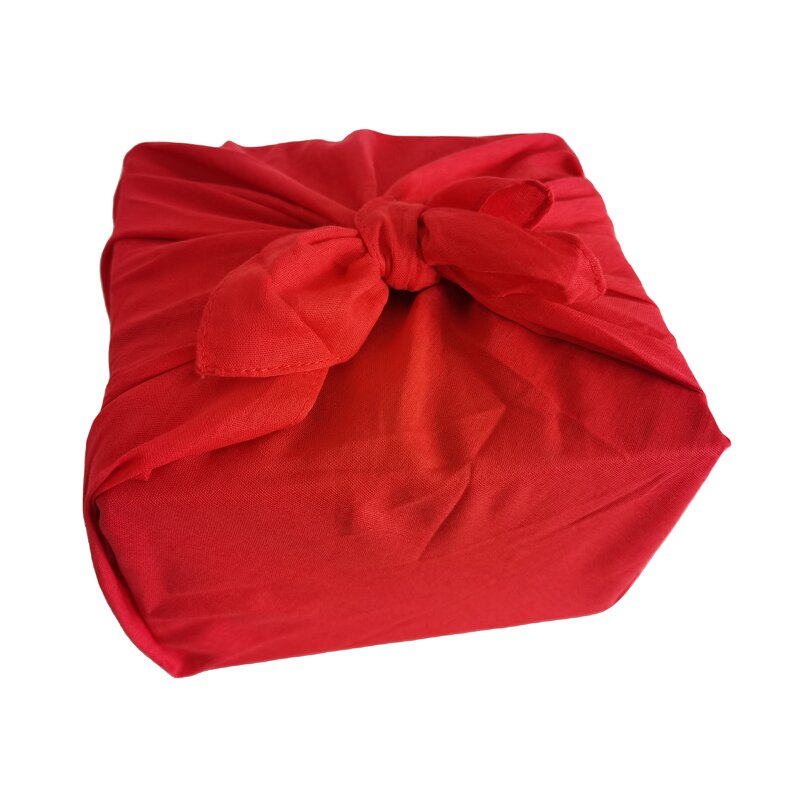 Solid Furoshiki Supplier - OEM 55cm Printed Cotton Bottle Wrap Cloth