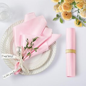 Satin Napkins Factory - OEM 11.8in Luxury Washable Wedding Cloth Napkins