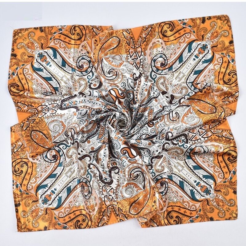 Paisley Scarf Factory - OEM 35in Ethnic Style Satin Headscarf