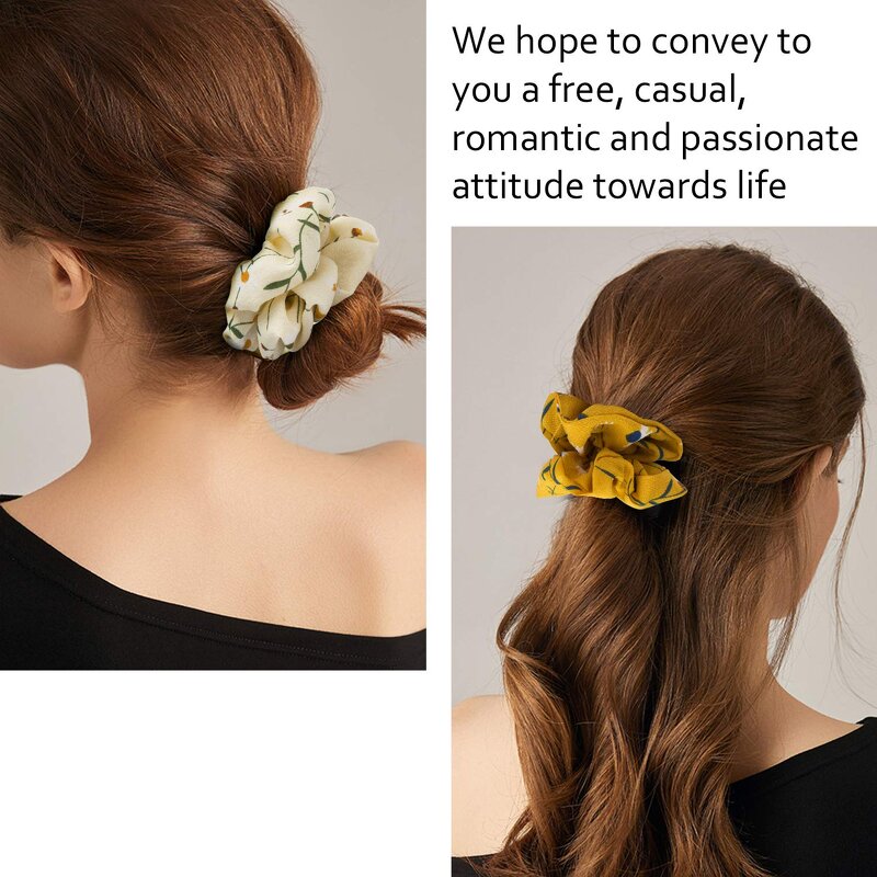 Floral Scrunchies Manufacturer - OEM 20pcs Ponytail Holder Hairbands