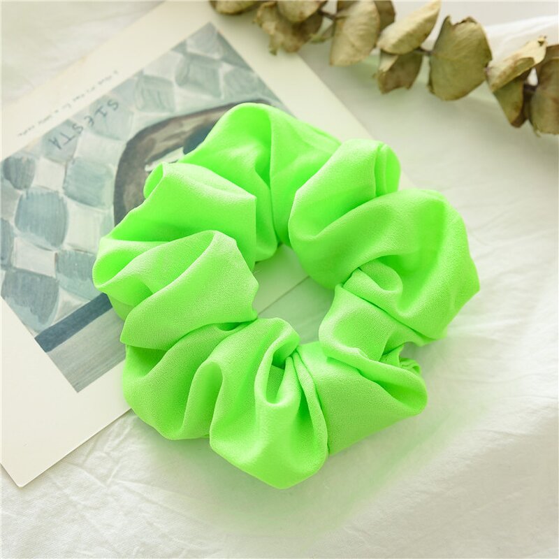 Neon Scrunchies Supplier - OEM Summer Custom Silk Hair Ropes