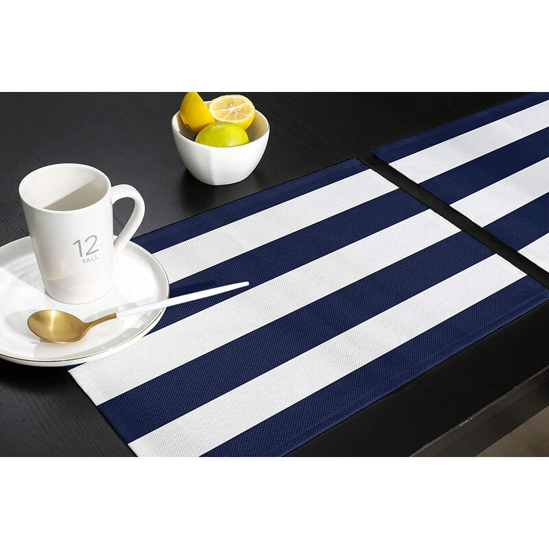 Cotton Placemats Manufacturer - OEM Heat-Resistant Nautical Stripe Table Mats