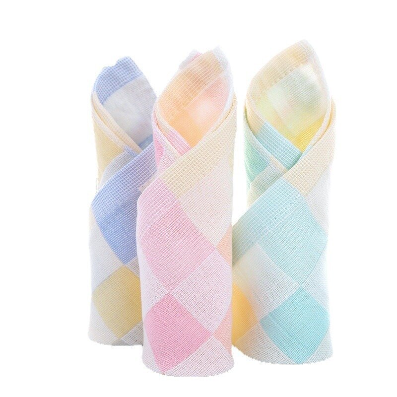 Gauze Towel Manufacturer - OEM Double Layer Soft Plaid Face Towels