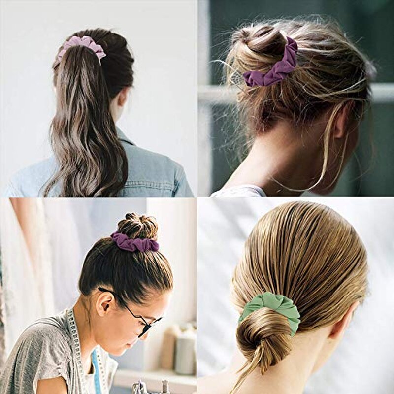Chiffon Scrunchies Factory - OEM Girls Soft Solid Color Hair Ties