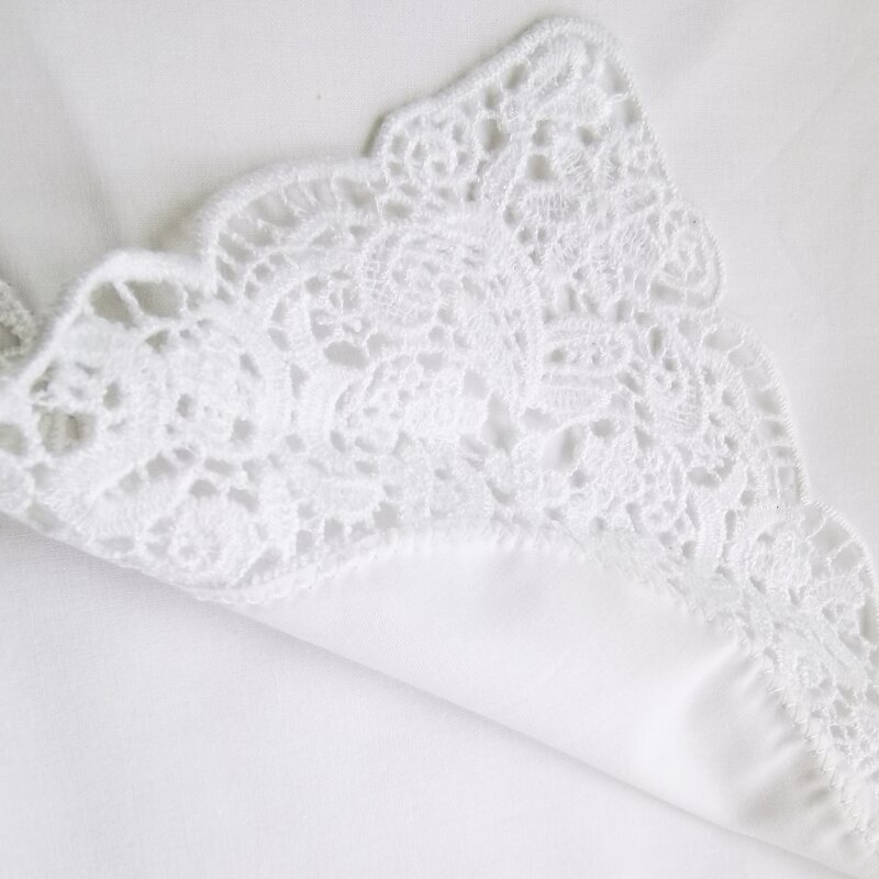 Lace Handkerchief Supplier - OEM Cotton Crochet Embroidery Hankies