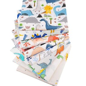 Dinosaur Fabric Supplier - OEM 8pcs Cartoon Printed Cotton Patchwork