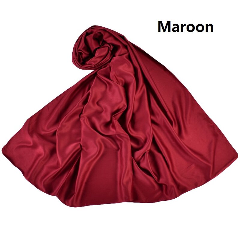 Large Bandana Factory - OEM 35 Inch Solid Color Satin Hair Wrap