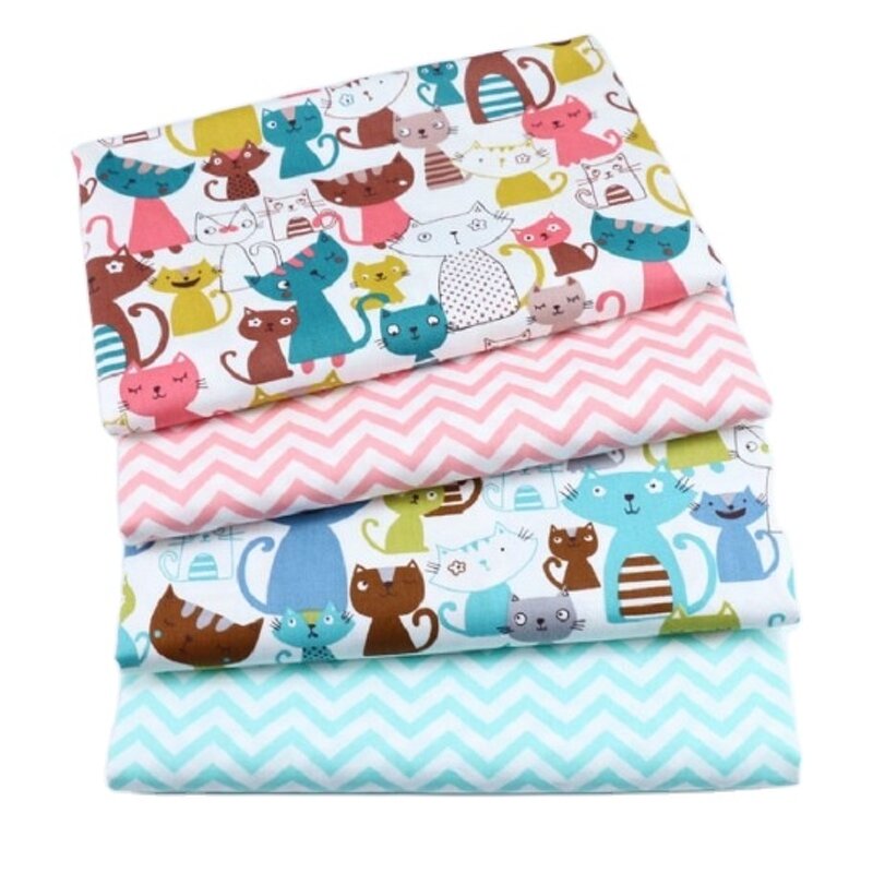 Dinosaur Fabric Supplier - OEM 4pcs Printed Cotton Quilting Squares