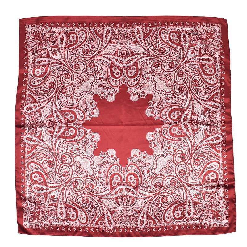Silk Scarf Manufacturer - OEM 35 Inch Square Floral Shawl Bandana