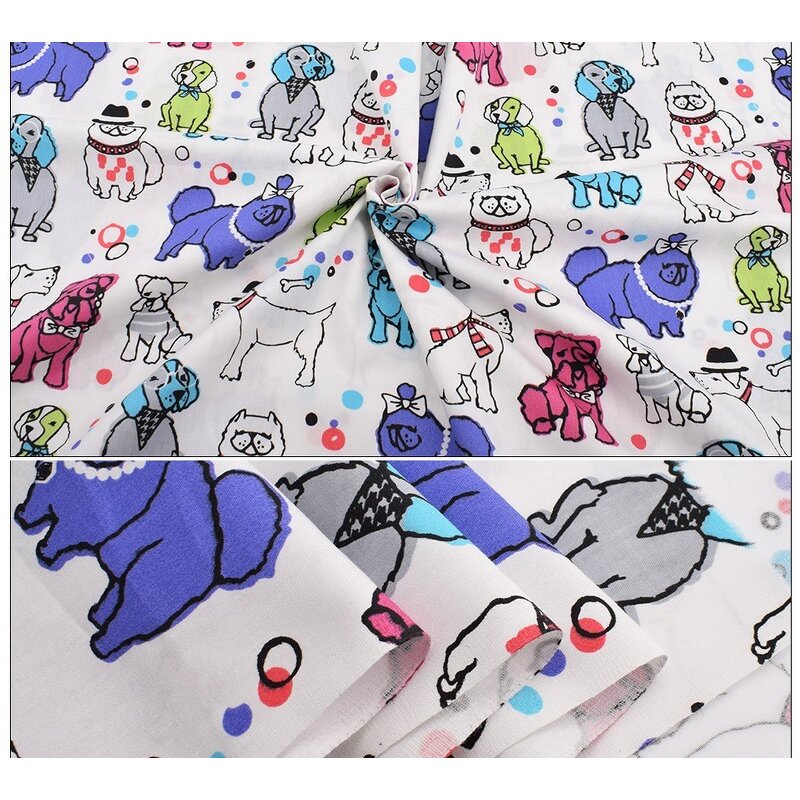 Animal Fabric Manufacturer - OEM 8pcs Cat Dog Printed Cotton Bundles