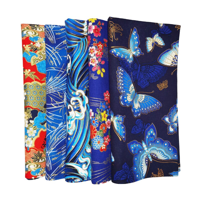 Lunch Furoshiki Factory - OEM 5pcs Printed Cotton Gift Wrapping Cloth