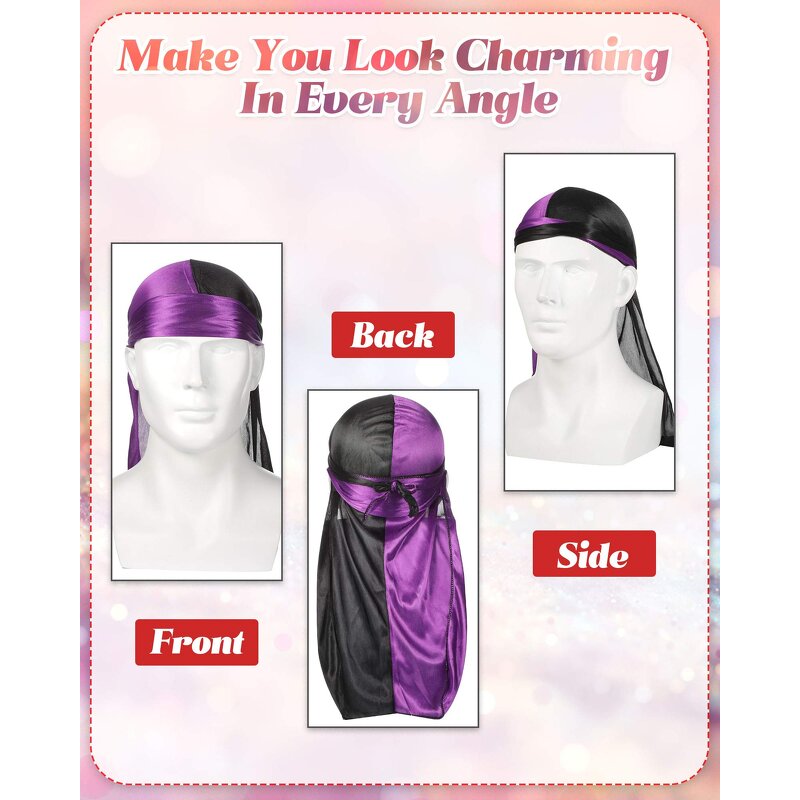 Silk Durag Manufacturer - OEM Two Tone Pirate Style Headwrap
