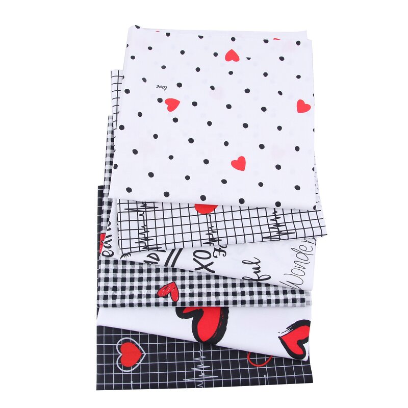 Black Fabric Manufacturer - OEM 6pcs Cotton Sewing Patchwork Squares