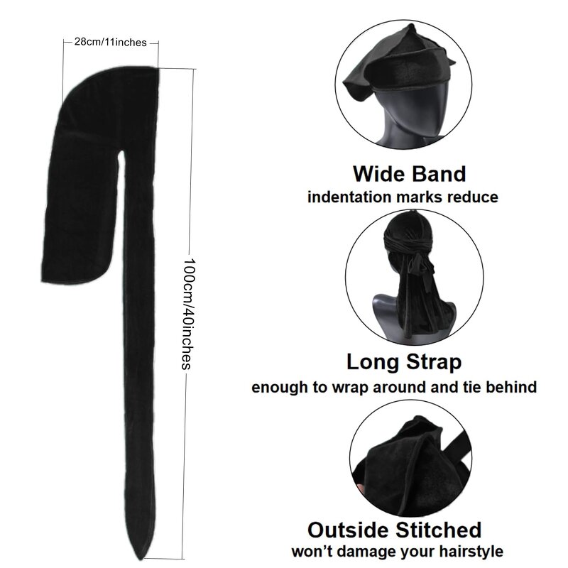 Velvet Durag Factory - OEM Wholesale Deluxe Soft Hip-Hop Headwrap