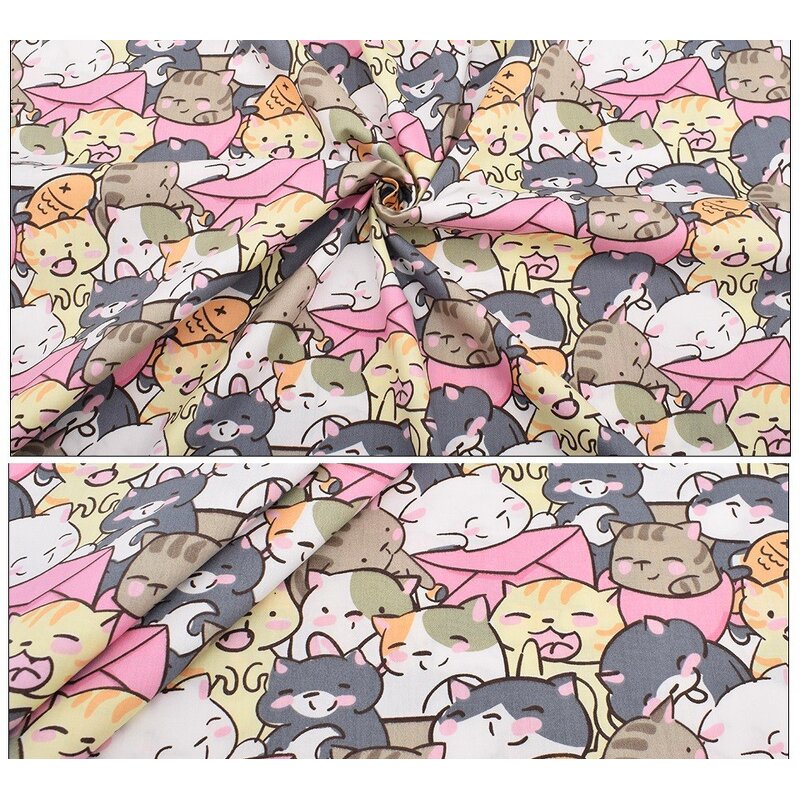 Animal Fabric Manufacturer - OEM 8pcs Cat Dog Printed Cotton Bundles