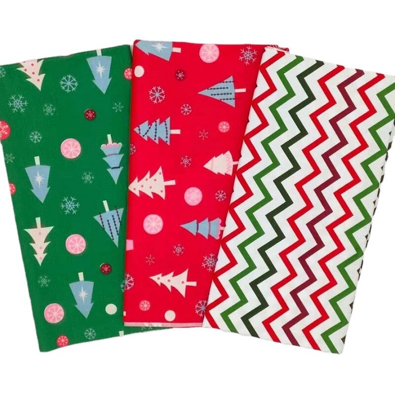 Snowflake Fabric Supplier - OEM 16pcs Christmas Cotton Patchwork Scraps