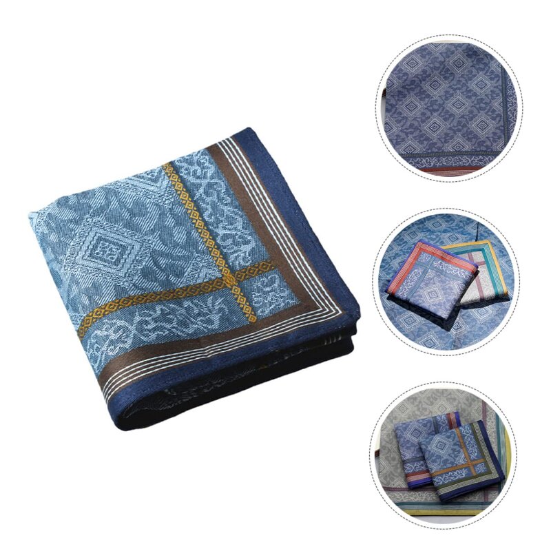 Jacquard Handkerchief Factory - OEM 3Packs Fine Cotton Mens Hankies