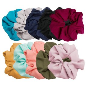 Solid Scrunchies Manufacturer - OEM Elastic Chiffon Ponytail Holders