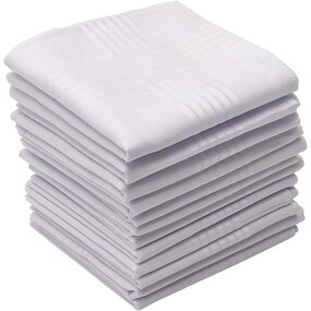 Polycotton Handkerchief Manufacturer - OEM One Dozen White Plain Hankies