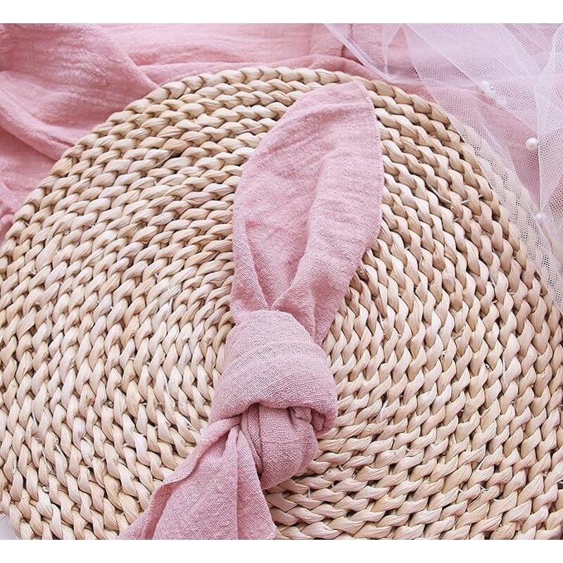 Gauze Napkins Supplier - OEM 16.5in Reusable Boho Pink Cheesecloth