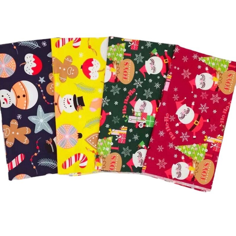 Snowflake Fabric Supplier - OEM 16pcs Christmas Cotton Patchwork Scraps