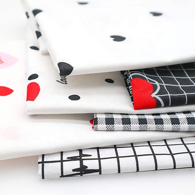 Black Fabric Manufacturer - OEM 6pcs Cotton Sewing Patchwork Squares
