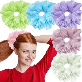 Scrunchies Supplier - OEM Wholesale 20cm Oversized Organza Hair Ties