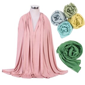 Muslim Headscarf Factory - OEM Women's Solid Chiffon Long Hijab Scarf