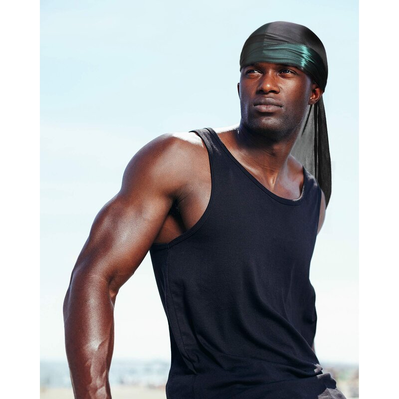 Silk Durag Manufacturer - OEM Two Tone Pirate Style Headwrap