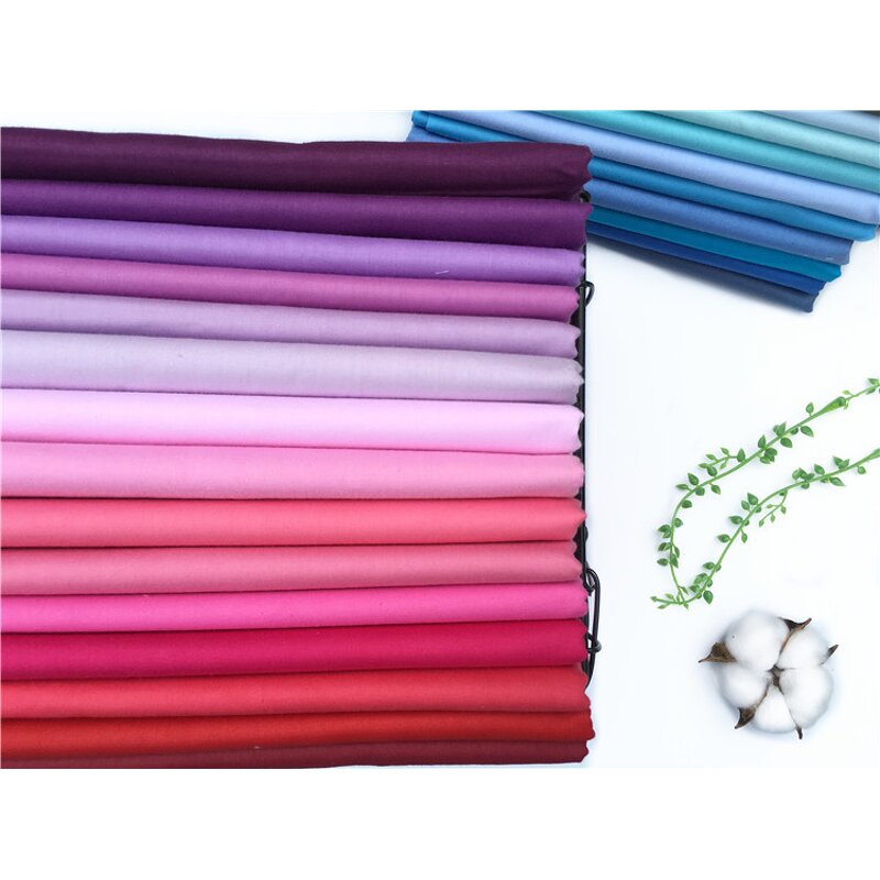 Solid Fabric Factory - OEM 50pcs Plain Color Cotton Sewing Squares