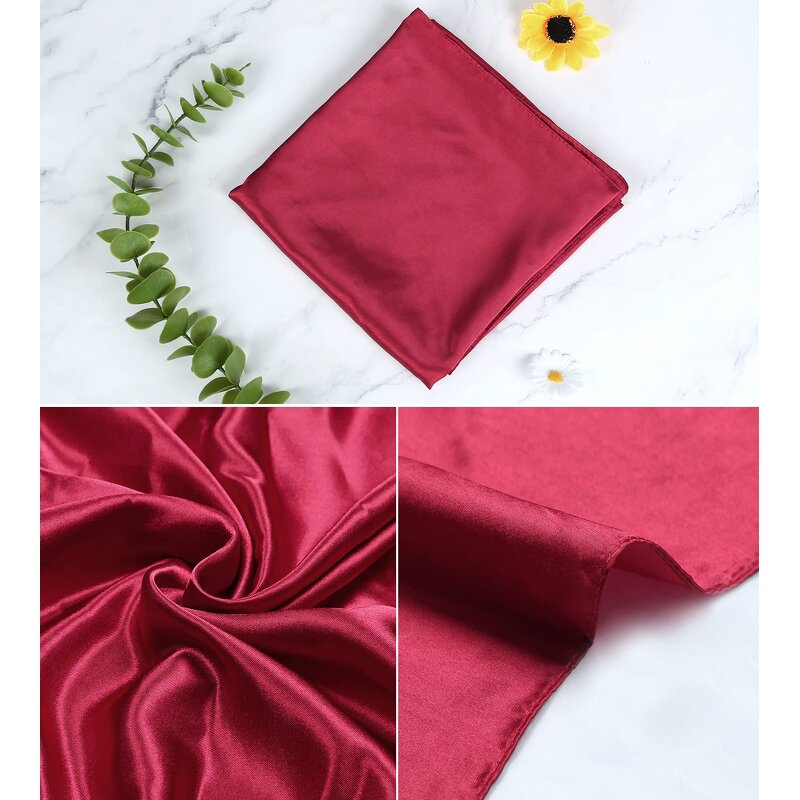 Large Bandana Factory - OEM 35 Inch Solid Color Satin Hair Wrap