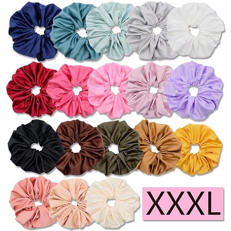 Jumbo Scrunchies Supplier - OEM XXXL Large Satin Elastic Hairbands