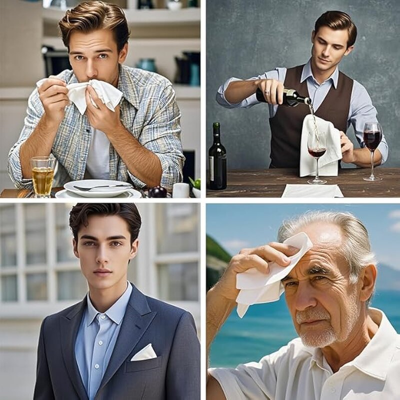 Polycotton Handkerchief Manufacturer - OEM One Dozen White Plain Hankies