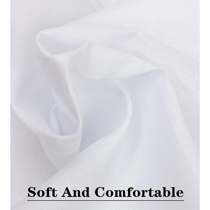 Polycotton Handkerchief Manufacturer - OEM One Dozen White Plain Hankies