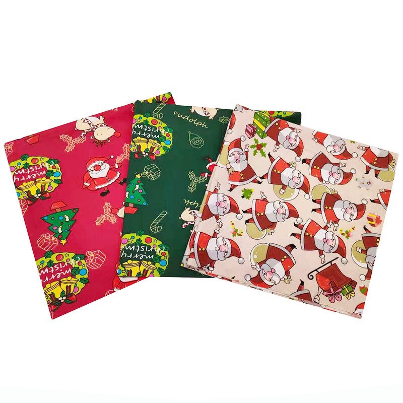 Christmas Fabric Manufacturer - OEM 10pcs Santa Snowman Sewing Squares