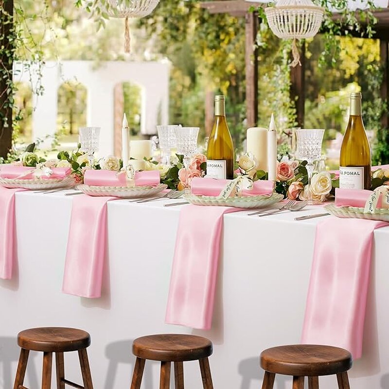 Satin Napkins Factory - OEM 11.8in Luxury Washable Wedding Cloth Napkins