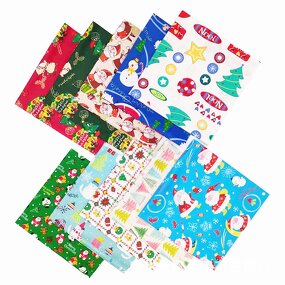 Christmas Fabric Manufacturer - OEM 10pcs Santa Snowman Sewing Squares