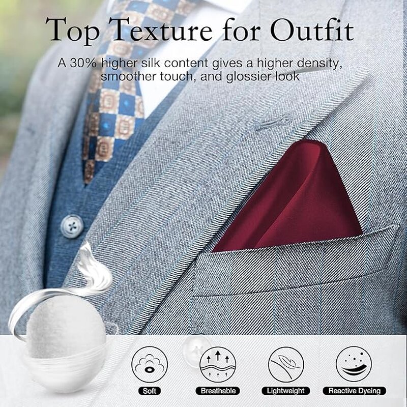 Silk Handkerchief Supplier - OEM Premium Mulberry Silk Pocket Squares