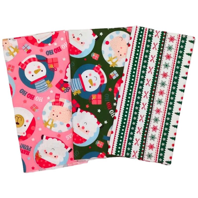 Snowflake Fabric Supplier - OEM 16pcs Christmas Cotton Patchwork Scraps