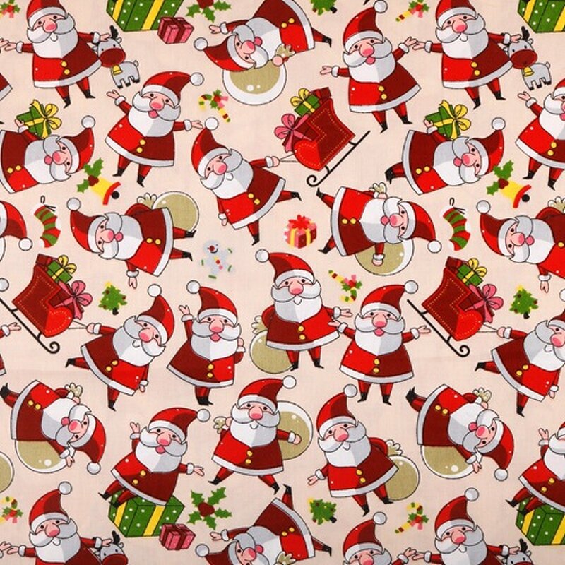 Christmas Fabric Manufacturer - OEM 10pcs Santa Snowman Sewing Squares