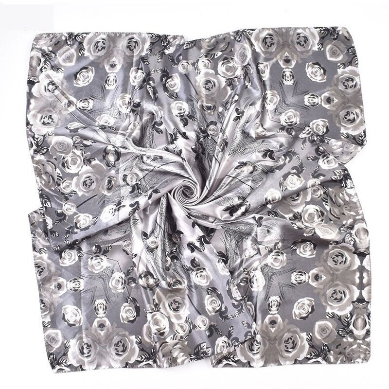 Printed Scarf Supplier - OEM 35-Inch Screen Printed Silk Shawl