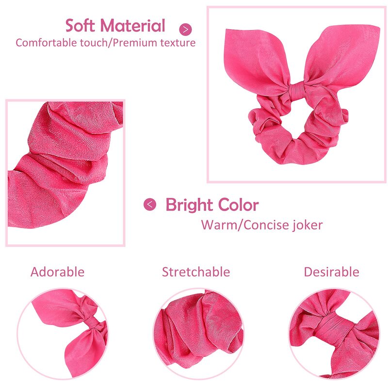 Bunny Scrunchies Factory - OEM Women's Satin Ear Hair Accessories