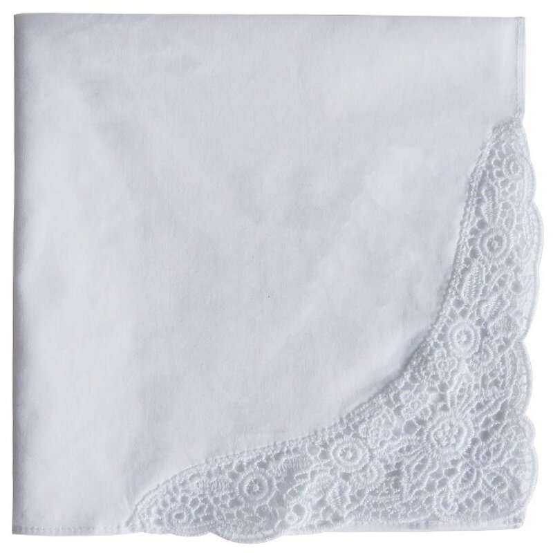 Lace Handkerchief Supplier - OEM Cotton Crochet Embroidery Hankies
