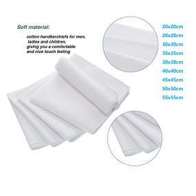 White Bandana Factory - OEM Various Size Cotton Tea Party Hankies