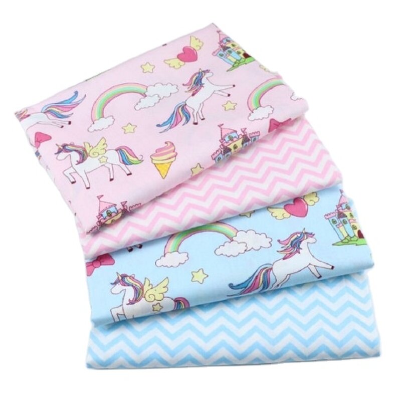 Dinosaur Fabric Supplier - OEM 4pcs Printed Cotton Quilting Squares