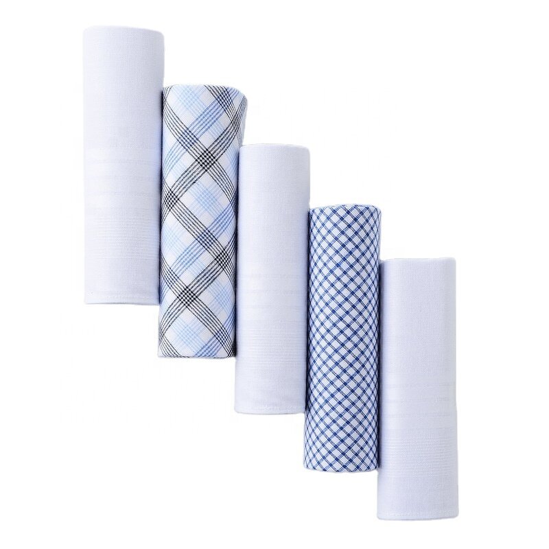 Gift Handkerchief Manufacturer - OEM 5 Packs Solid Color Fashion Hankies