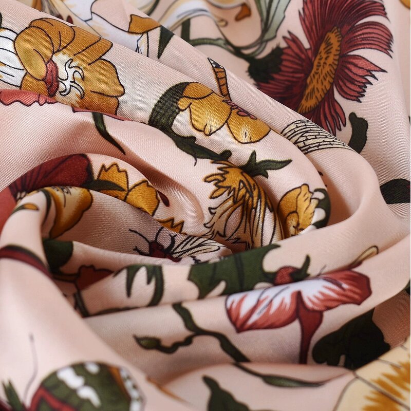Satin Bandana Manufacturer - OEM Ladies Floral Silk-Like Sleep Scarf