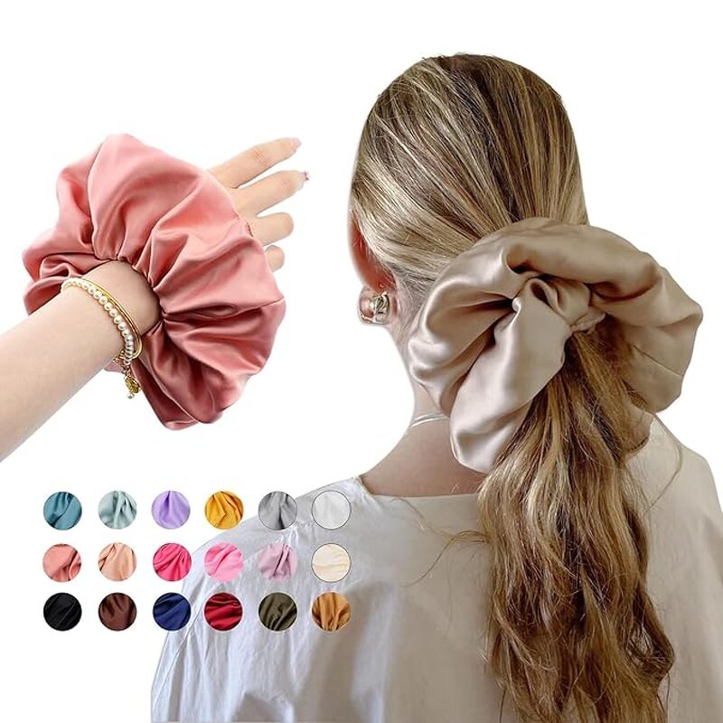 Jumbo Scrunchies Supplier - OEM XXXL Large Satin Elastic Hairbands