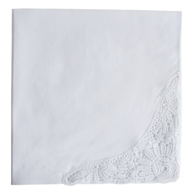 Lace Handkerchief Supplier - OEM Cotton Crochet Embroidery Hankies